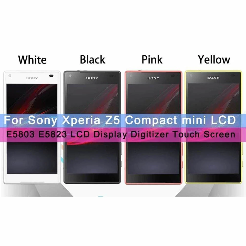 For Sony Xperia Z5 Compact E5803 E5823 LCD Display Touch Screen Digitizer Frame - Image 2 of 4