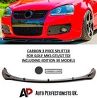 VW Golf MK5 GTI GT TDI Front Carbon Fibre Splitter Spoiler Lip Body Kit 2003-08!