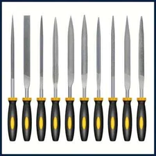 Premium Needle File Set - High-Carbon Steel Files with Non-Slip Ergonomic Handle