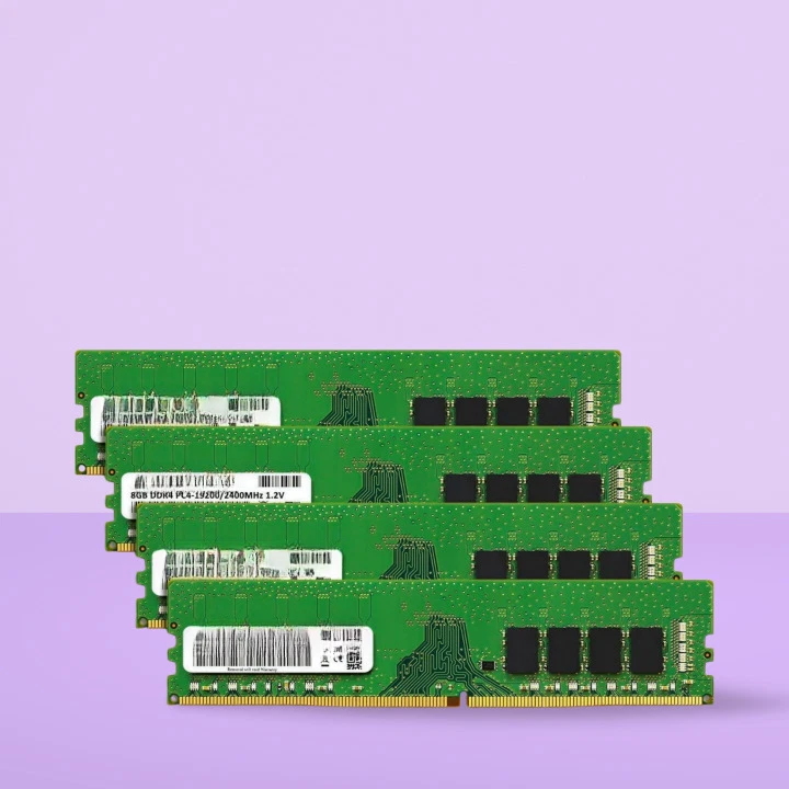 32GB (4x8GB) DDR4 2400MHz UDIMM PC4-19200 CL17 Non-ECC Desktop RAM Modules - Image 2 of 4