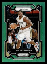 Zion Williamson 2023-24 Prizm Green Refractor #27 New Orleans Pelicans *032C