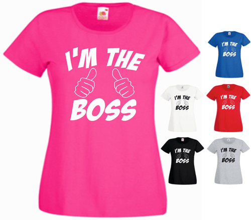 I'm The Boss Funny New Gift Present Ladies T-shirt - Zdjęcie 1 z 1