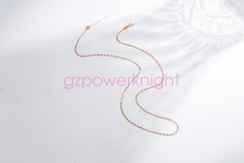 Real 925 Sterling Silver Necklace 1.2mm Starry Chain Thin 18K Rose/Gold Plated