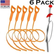 6PCS Hair Sink Drain Clog Remover Tool Plumbing Cleaner Remover Bathroom Kitchen