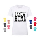 I Know Html How To Meet Ladies computer funny dating meme Women's T Shirt