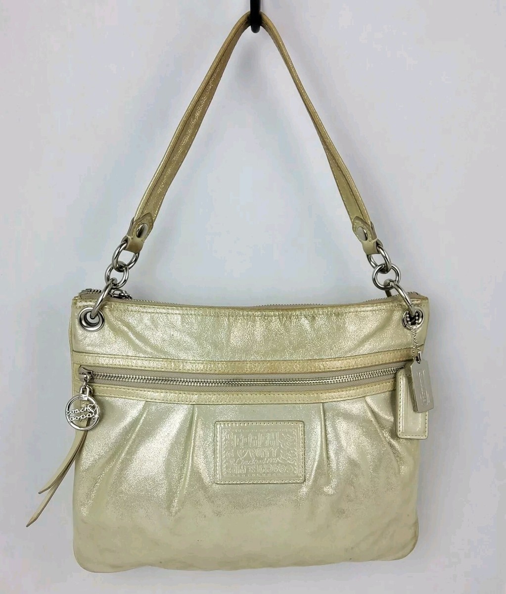 Coach Poppy 17048 Metallic Shoulder Handbag Purse | eBay