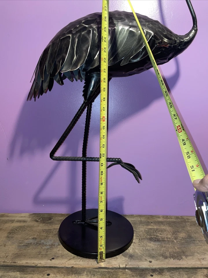 Decorador Acero Metal Garza Pájaro Flamenco Jardín Escultura Estatua Foto 3 de 4