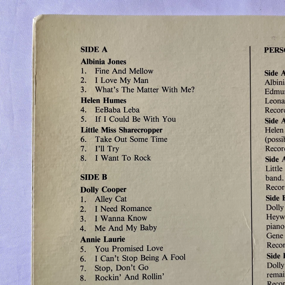 Ladies Sing The Blues Vol 2 Roots Of Rock N' Roll Vol 12 1981 2LP Savoy SJL 2256 - Image 4 of 4