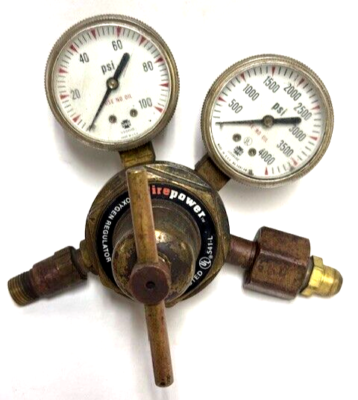 FIRE POWER MEDIUM DUTY OXYGEN REGULATOR 250-80-540 DUAL GAUGE | eBay