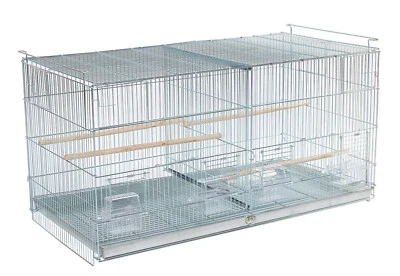 MCAGE Galvanize Stackable Bird Finch Canary Breeder Breeding Nest Door Divider Cage
