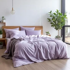 Washed Linen Duvet Cover * Queen, King and other sizes * *Button Closure *