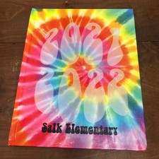 2021-2022 Jonas Salk Elementary Yearbook Tulsa Oklahoma Colorful Tie-Dye