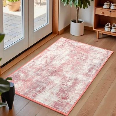 Washable Abstract Rug, 2x3 Small Modern Area Rugs with Non-Slip Rubber Backed... - Image 1 of 4