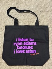 Ryan Adams Rock Band Tote Bag "Because I Love Satan" - 2017 Tour, Vintage, Rare