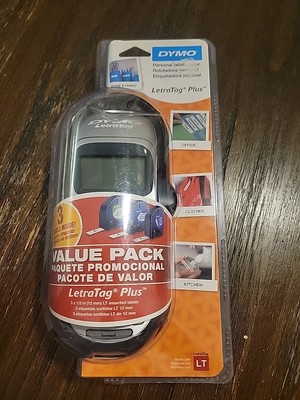 Genuine DYMO Letra Tag 100H Plus Label Maker Value Combo Pack New and Sealed