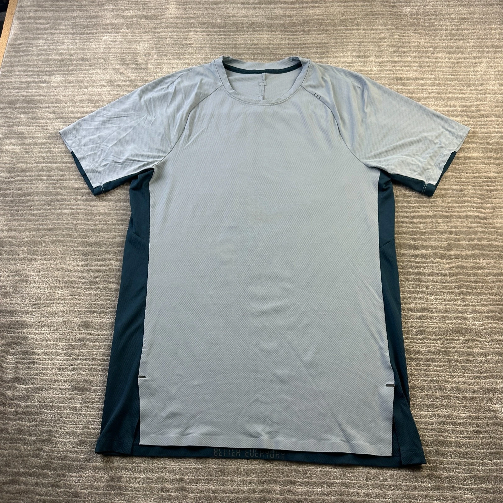 Lululemon Shirt Mens Medium Blue Muscel Motion Gym Training