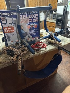 Gorilla Gym Doorway Gym For Kids Swing Ladder Rings Rope W/ Core Unit