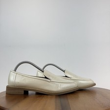 New Womens Dolce Vita Fran Ivory Faux Leather Comfort Casual Loafers Size 9 M