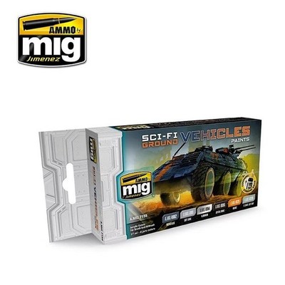 Ammo MIG 7155 - Acryl Farbe Set (6x 17ml) - Sci-Fi Ground Vehicles Color Set (17