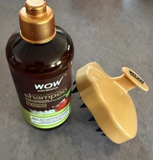 Wow Skin Science Apple Cider Vinegar Shampoo Vegan 10 fl oz with WOW Scalp brush