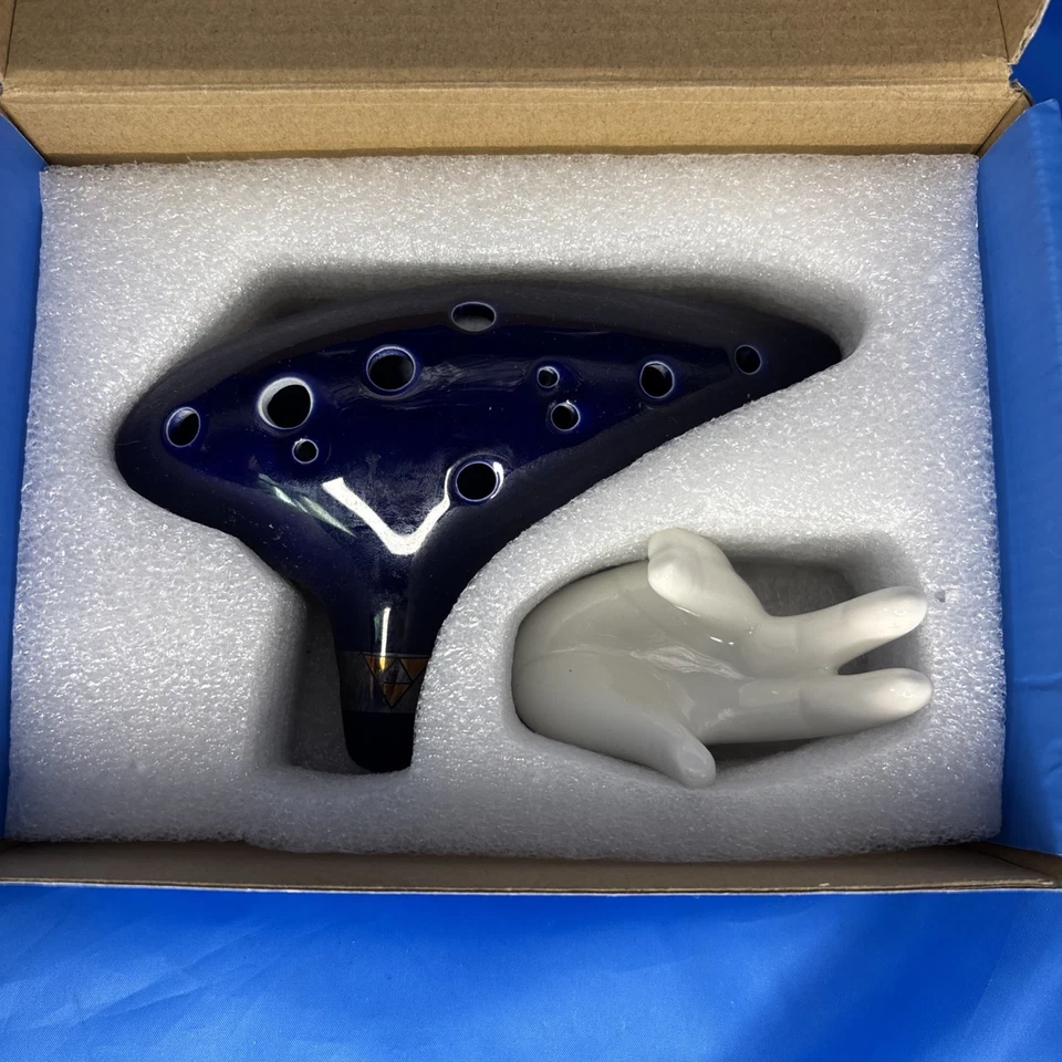 Ocarina Cerámica 12 Agujeros Alto C Con Soporte De Exhibición Pro En Caja Original Foto 2 de 4