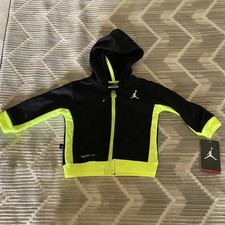 NWT Nike Jumpman Baby Jacket Therma-Fit Black Hooded Zip Size 12 Months