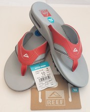 REEF FANNING Pregame Sandals Men's 10 UNC Red/ Grey Flip Flop Bottle Opener NWT