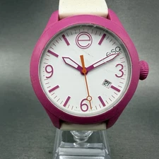ESQ Movado One Watch Unisex 42mm White Dial Pink Date Round 07301438 PARTS