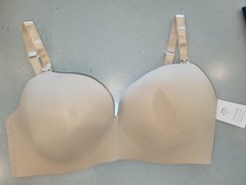 NEW Auden Beige Lightly Lined Nursing Bra Women  s Size 38DDD Wirefree Smooth