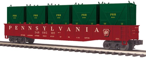 GÓNDOLA MTH 20-95677 PENNSYLVANIA con 5 contenedores LCL O GA 3 RIELES RD #348083 | Zustand: New