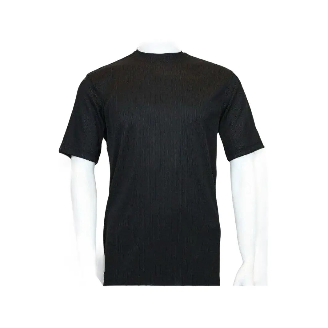 Мужская нарядная футболка Log-In Uomo с мягким круглым вырезом и шелковистыми короткими рукавами 218 Черный