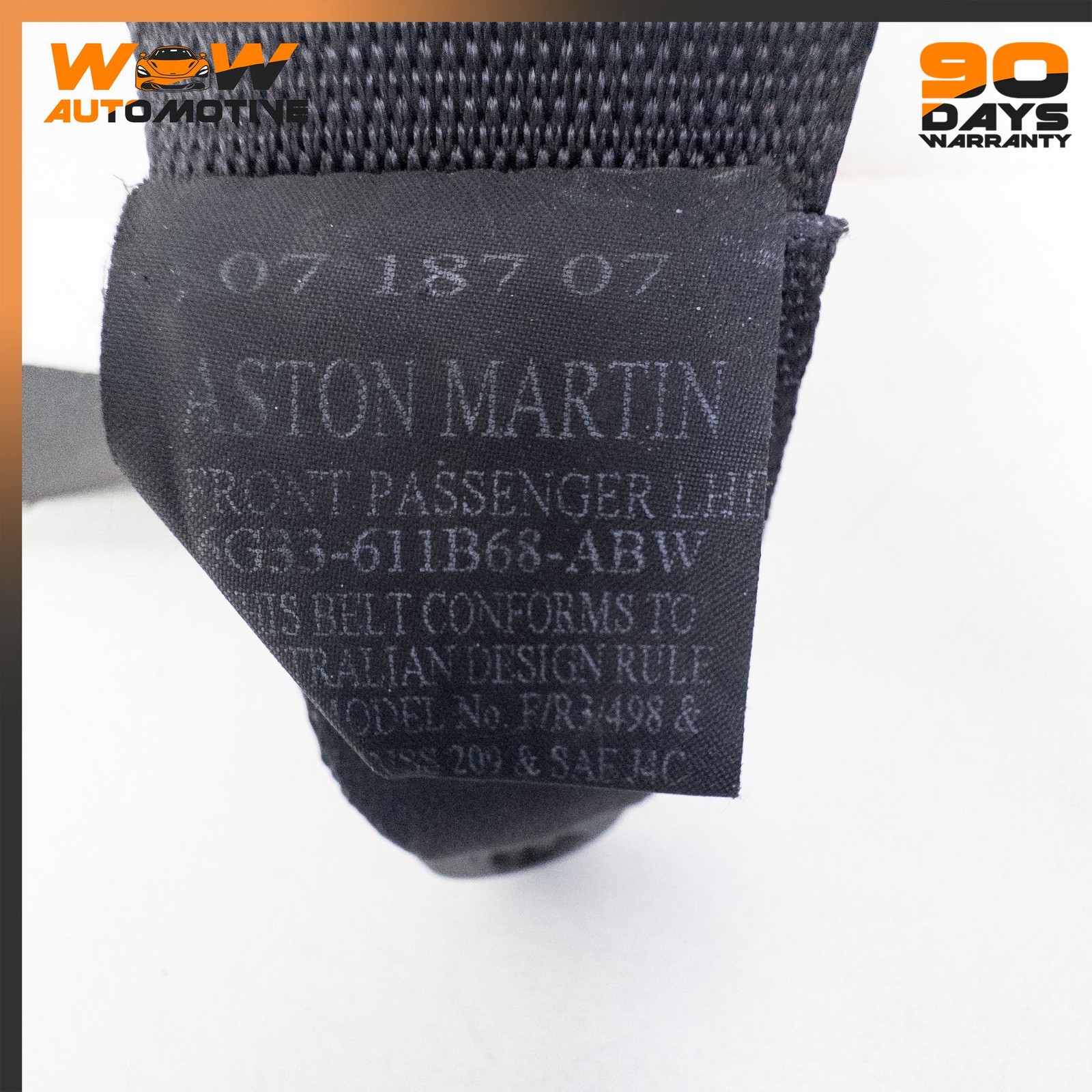 06-16 ASTON MARTIN V8 VANTAGE FRONT RIGHT PASSENGER SIDE SEAT BELT RETRACTOR OEM