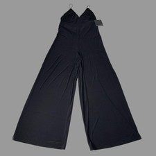NORMA KAMALI Low Back Slip Jumpsuit Sz M/38 Black KK329JPL137001 New 