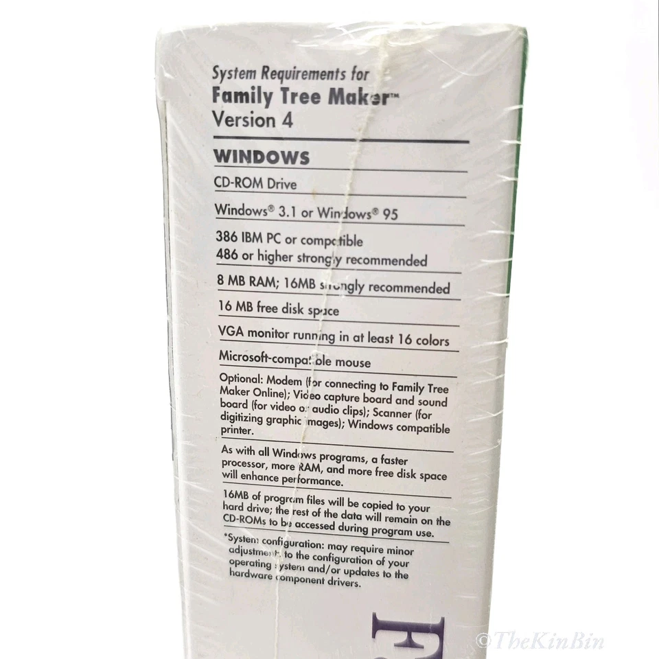 Family Tree Maker Standard Edition III Windows 95 3.1 CD-ROM Broderbund V4 Seald - Image 4 of 4