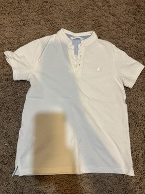 Mango MNG  Boys White Polo Shirt Size 9-10 Worn Once