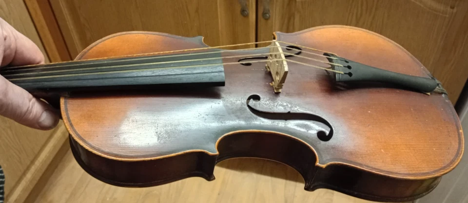 90 Year old Historic Pre War European Made Vintage Violin 4/4 Antique dv381 - Image 3 of 4