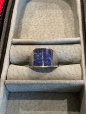 Vintage Mexico Taxco 925 Sterling Silver Ring with Sodalite size 6