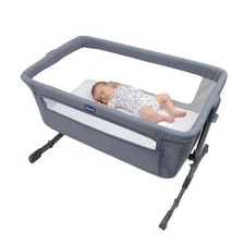 Image of CHICCO NEXT2ME ESSENTIAL BEDSIDE CRIB IN STONE - New