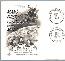First Man On The Moon Stamp In Us First Day Covers (1961-1970) for