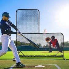 L-Shaped Hitting Cage, Baseball Hitting Net, Pitching and Hitting Protection Net