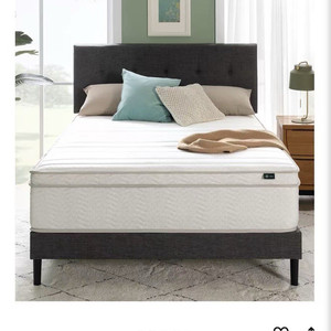 Zinus 12 Inch Foam & Spring Hybrid Mattress Full Medium White Fiberglass Free