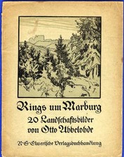 Hessen Marburg Lahn Wetter Biedenkopf Kunst Grafik Mappe Otto Ubbelohde 1920