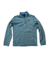 Patagonia Teal Quarter Zip Fleece Pullover Zippered Chest Pocket Youth XXL 16-18