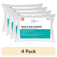 Extra Firm Support Pillow for Back and Side Sleepers, Standard Queen Size,