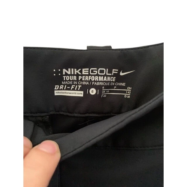 Pantalones de rendimiento Nike Golf para mujer negros Dri-FIT Tour rectos elásticos talla 6 Foto 2 de 4