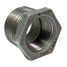 Hex Bushing Hex Bushing, 3" X 3/4" Pipe, Mnpt X Fnpt, Malleable Iron, Class