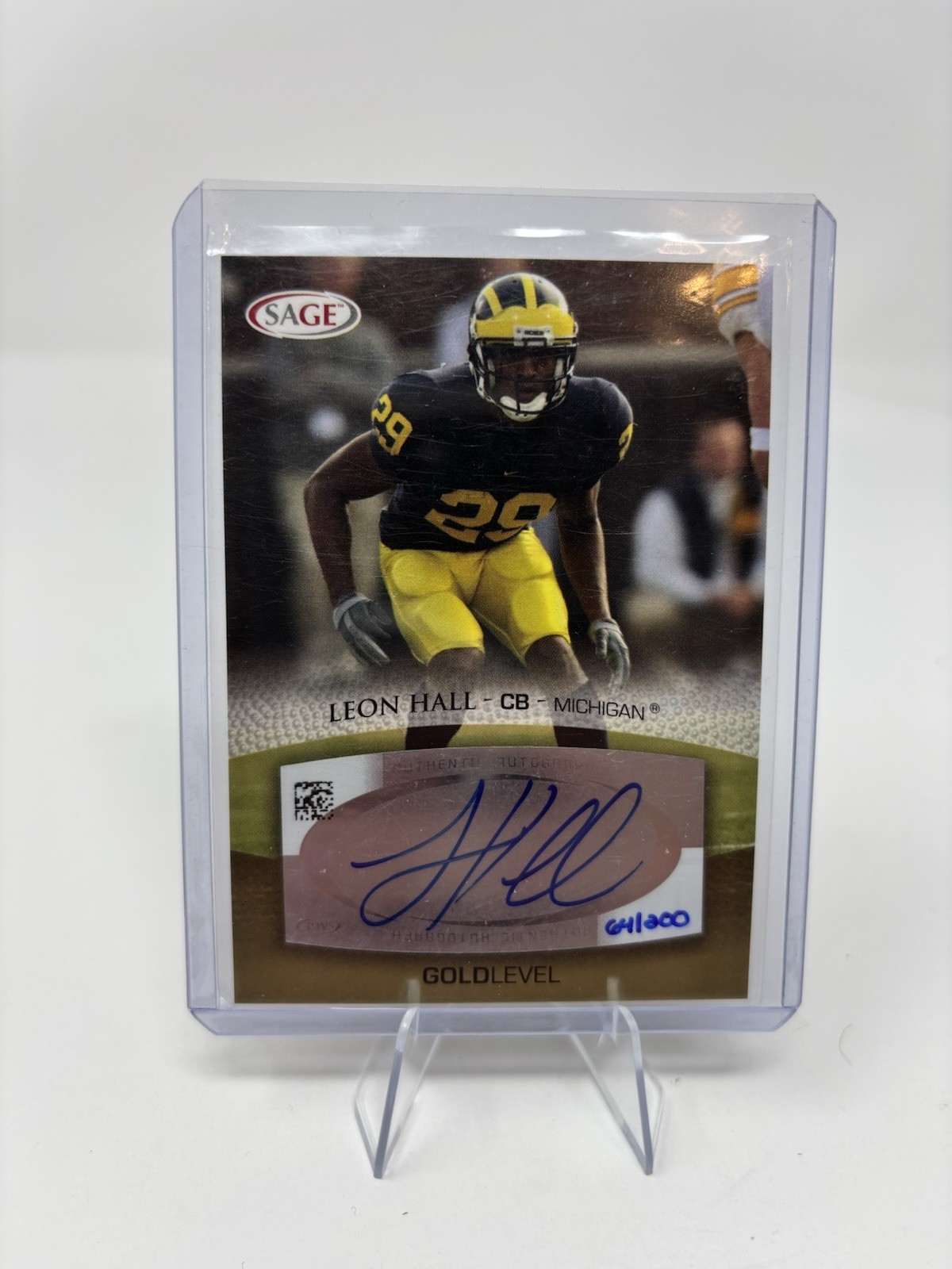 Leon Hall SA-GE Autographs #A22 Gold
