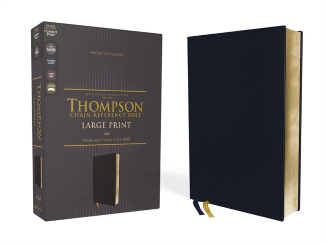 NASB, Thompson Chain-Reference Bible, Large Print, Leathersoft, Navy, 1995