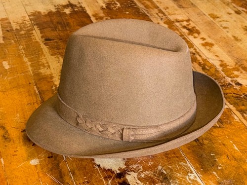 Vintage Peschel Fur Felt Fedora Size 60 / 7 1/2 TONAK Borsalino Czechoslovakia