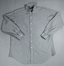 Ralph Lauren Men M Pinstripe Blake Button Down Cotton Shirt Long Sleeve
